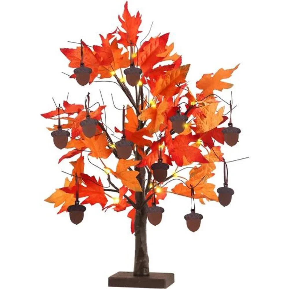 Fall Decorations for Home, Thanksgiving Decorations, 24”/2FT Lighted